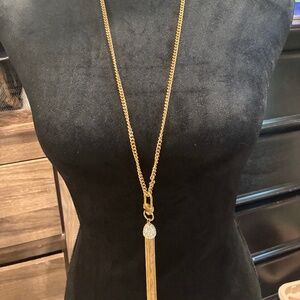Elegant Gold-Tone Tassel Necklace